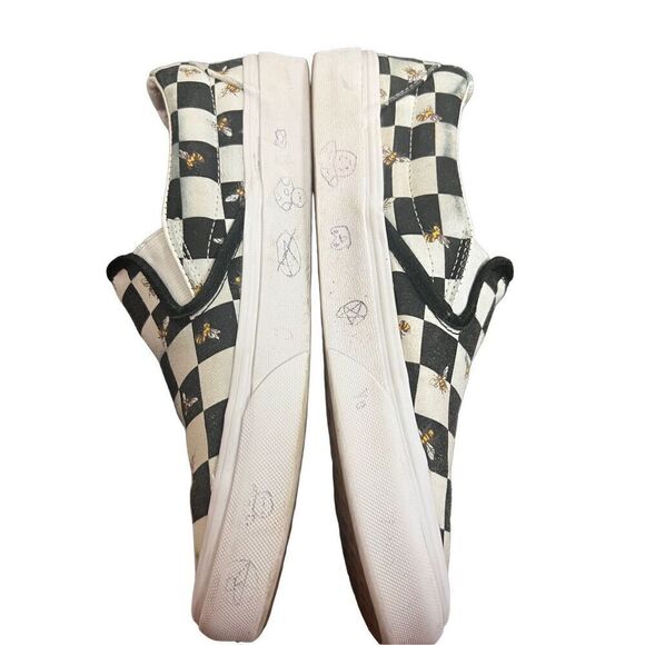 Vans Classic Slip-On Bee Check 'Black White' size 8M / 9.5 W - Picture 4 of 10